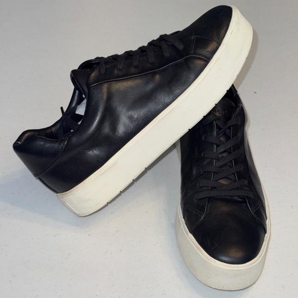Vince Benfield Platform Sneaker Black Size 10 US - Size 40 EU - Picture 2 of 10